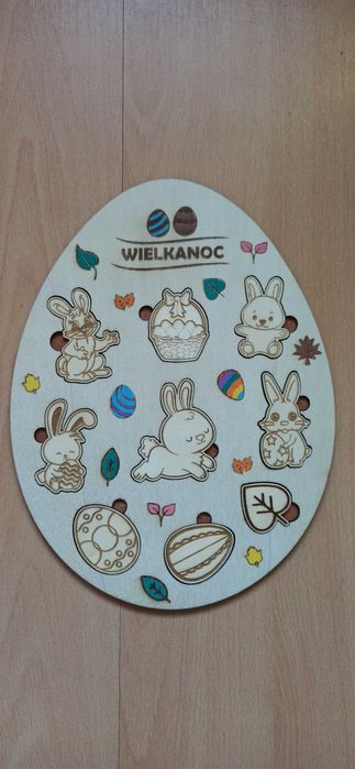 Drewniana Układanka Dla Dzieci - Wielkanoc