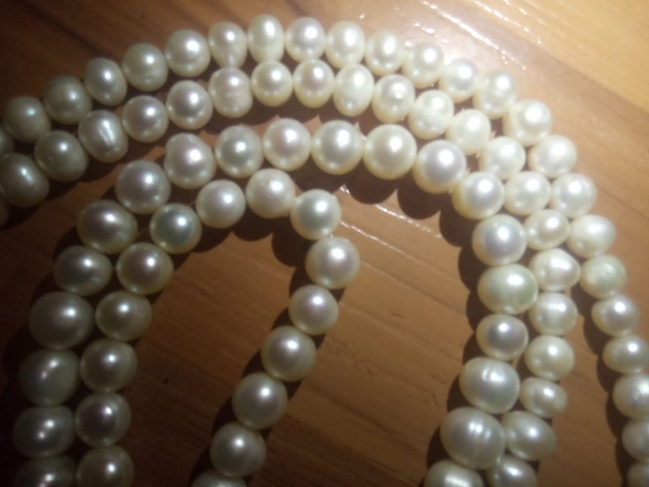 Бусы из натуральной речного жемчуга, нитка жемчуга