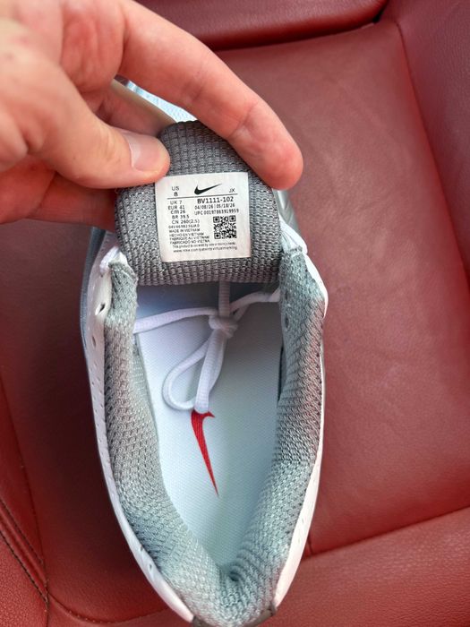 (БЕЗ ПЕРЕДОПЛАТИ) Nike Shox R4 Grey Red White найк шокс сірі сріблясті червоні пружини кросівки