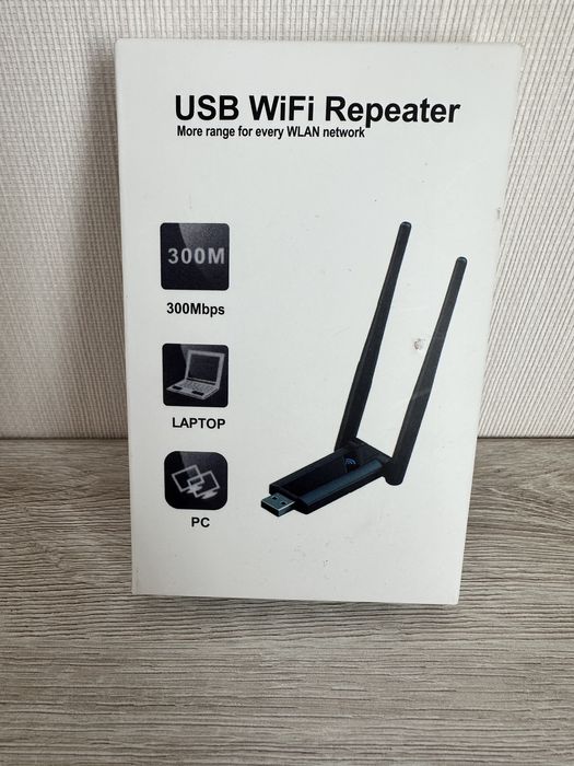 USB WiFi Репітер 300Мбіт/с — Підсилювач сигналу WiFi (ретранслятор)