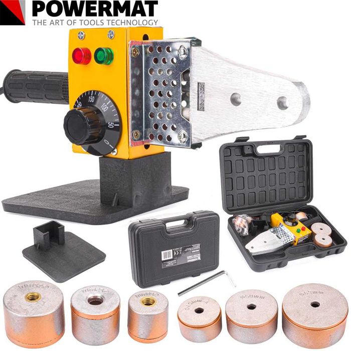 POWERMAT Zgrzewarka Do Rur Pcv Pp 1500w 6 Matryc 20-63mm PM1053