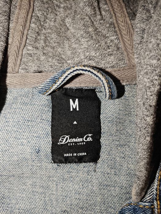 Kurtka kamizelka jeansowa z kapturem jacket Denim Co. Adidas Puma Nike