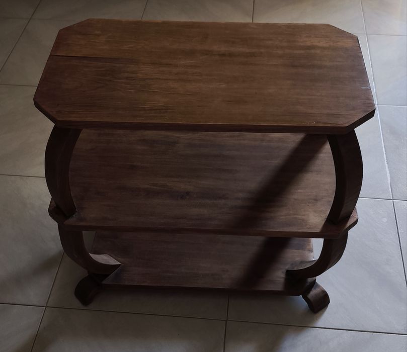 Mesa madeira apoio nogueira