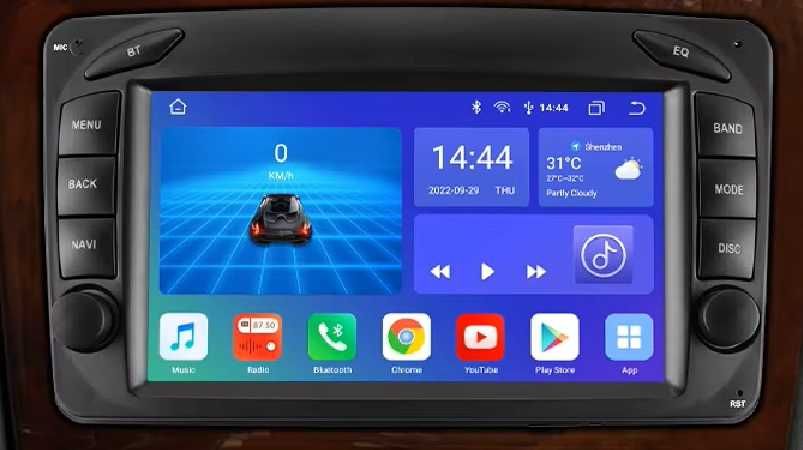 CarPlay Android Auto Radio DAB+ Opcja Bluetooth Android YouTube Yanosik USB GPS WiFi 4G MP3 MP4 DSP Mercedes C CLK CL W209 W203 System BOSE