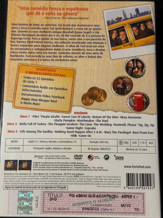 DVD do filme Foi assim que aconteceu - série 1