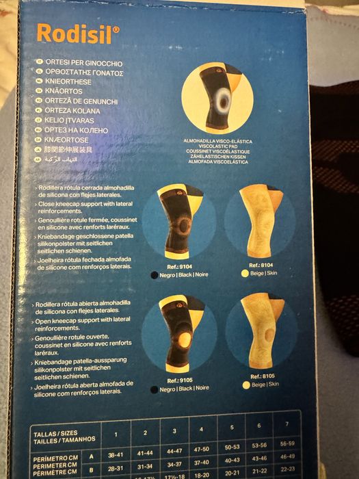 Ортез на колінний суглоб із гнучкими шарнірами