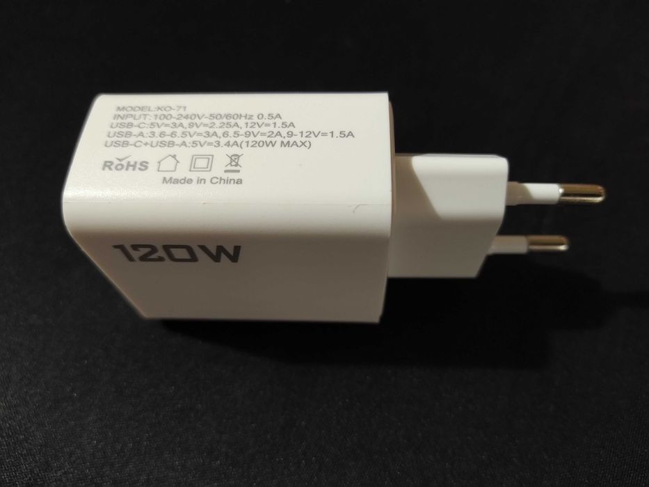 Carregador novo máx 120W 4 portas com 2xUSB-C e 2x USB-A64740235958531121