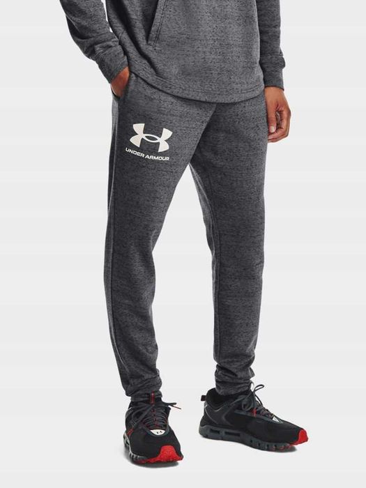 Szare spodnie dresowe męskie UNDER ARMOUR r.M