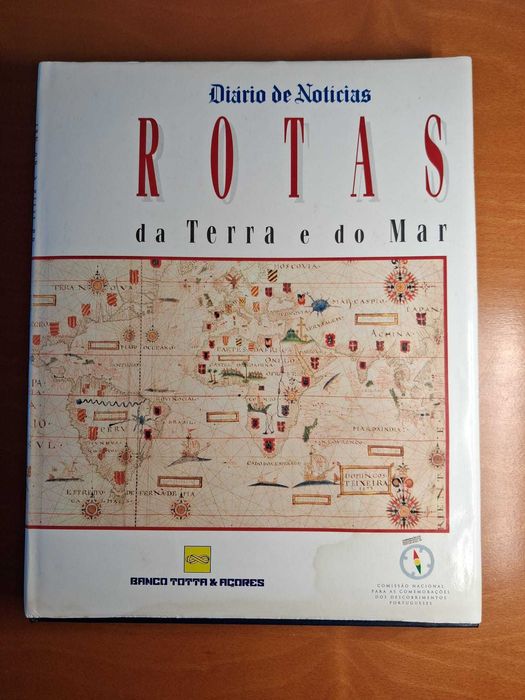 Livro Rotas da Terra e do Mar - Diário de Notícias - Descobrimentos Portugueses - Capa Dura