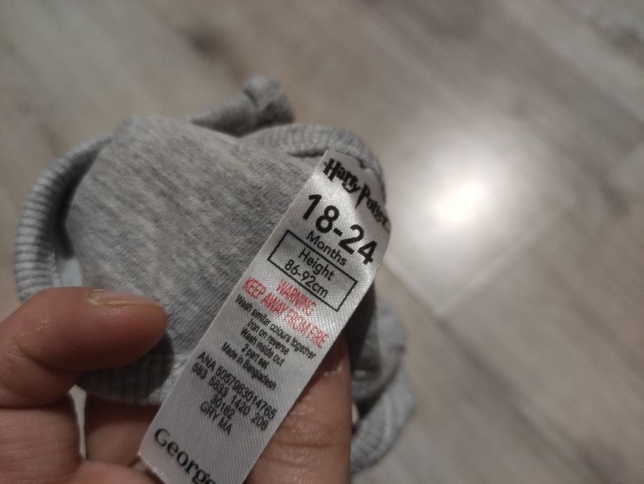 Szary śliniak chusta Harry Potter dla dziecka