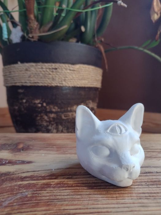 Trójoki KOT gipsowa figurka do malowania