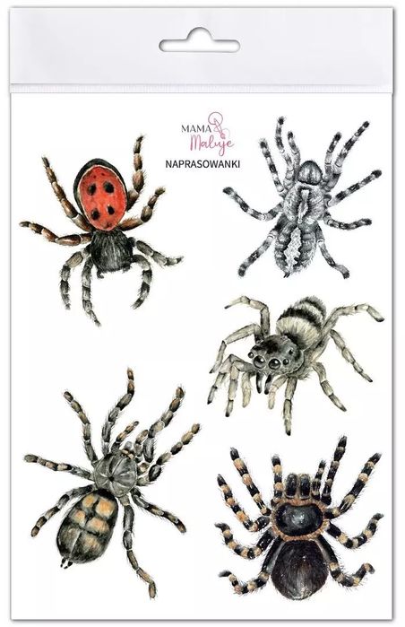 Naprasowanki Pająki. Mama Maluje