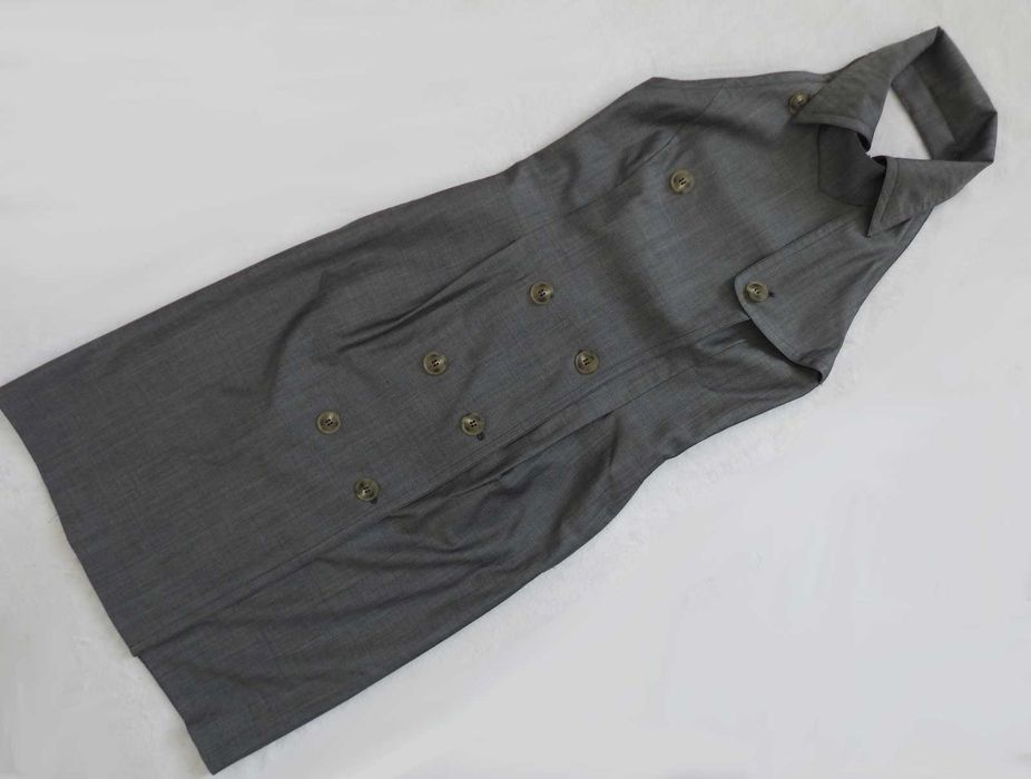 Max Mara wełniana sukienka szmizjerka jedwab maxmara M L silk