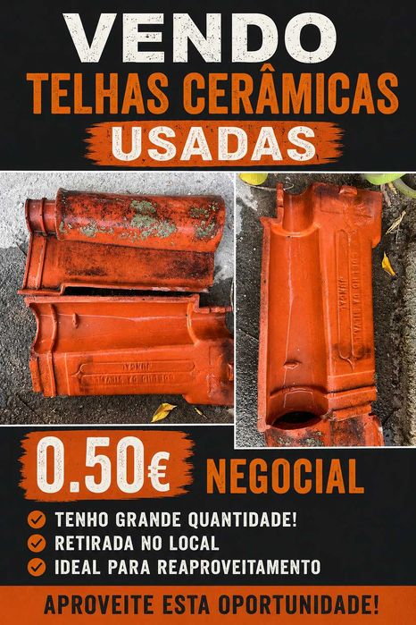 Vendo Telha Cerâmica Usadas 0.50€ - Negociavel
