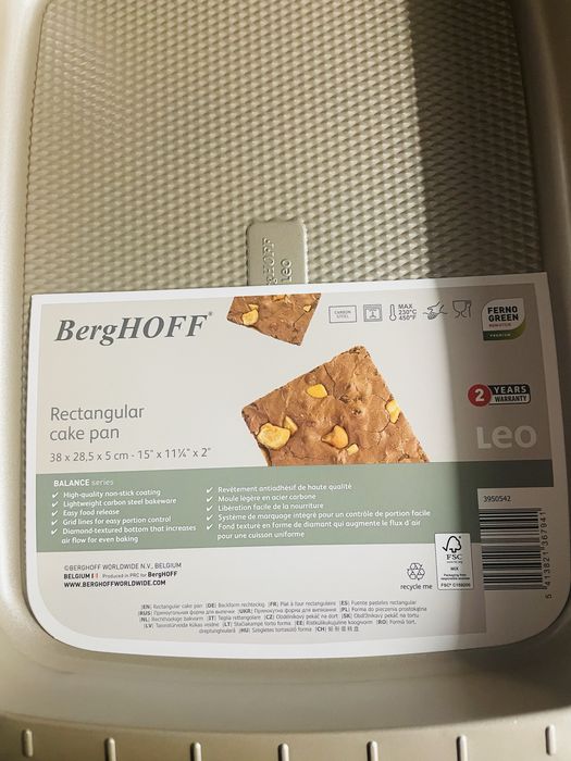 Forma do pieczenia, blaszka prostokątna  BergHOFF