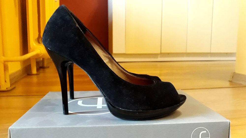 Szpilki buty skóra skórzane sexy czarne czerwone 38 Fabio Fabrizo