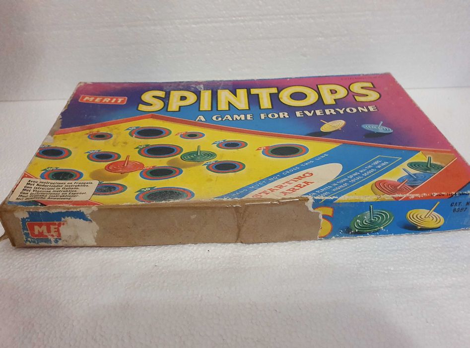 Jogo de tabuleiro SPINTOPS - Merit - Majora - Anos 60 - RARO