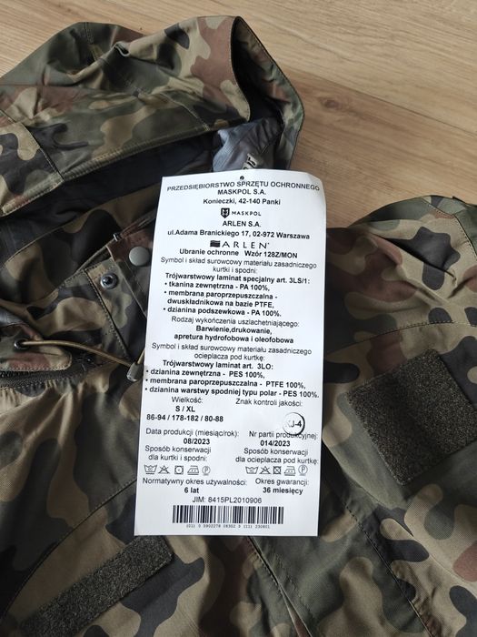 Ubranie ochronne wojskowe Gore-Tex  128Z/MON