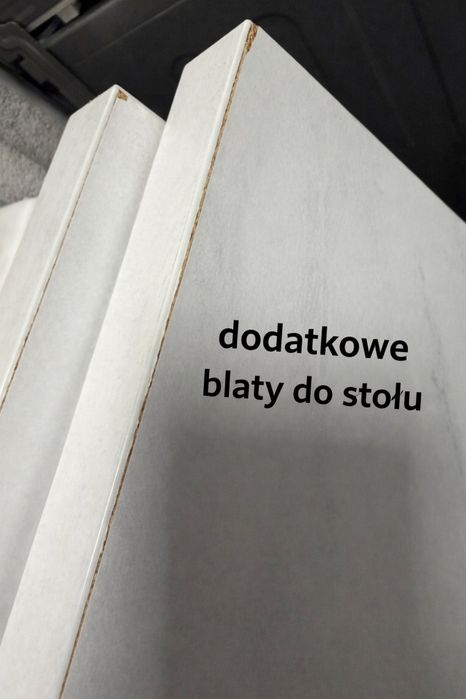 Stół okrągły, bialo-czarny