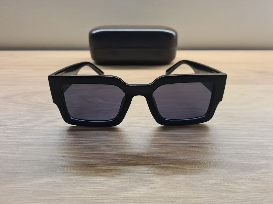 Nowe Damskie Okulary Przeciwsłoneczne UV400 Czarne Louis Vuitton Etui