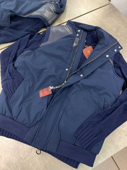 Мужская жилетка Stefano Ricci синяя жилетка натуральная кожа v082