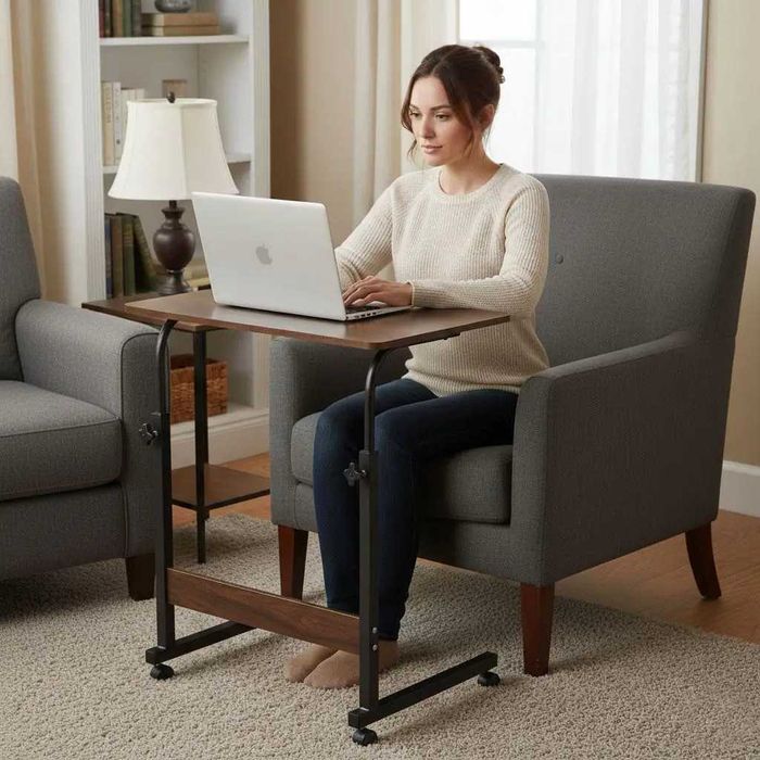 Мобільний столик для ноутбука 60х40 см компьютерный приставной стол