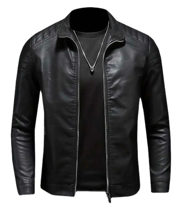 Kurtka skórzana czarna