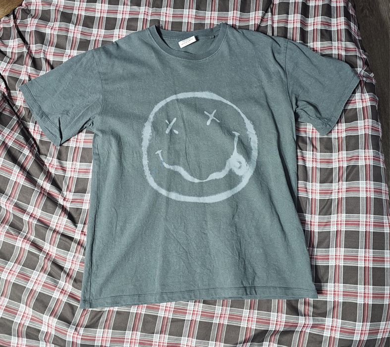 Koszulka męska, szara, Nirvana, rozmiar M, pull and bear