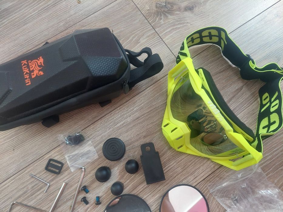 Kukirin 2 torba, gogle, lusterka... nowe