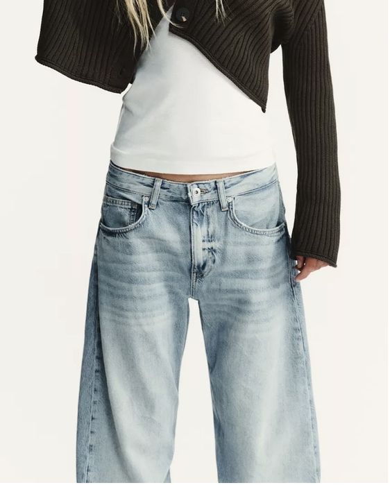 Джинси Zara з низькою посадкою і зміщеним швом