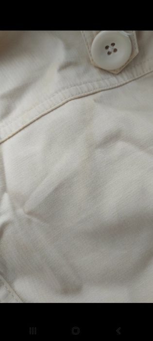 Płaszcz męski biały ecry rozmiar S firma MORGAN