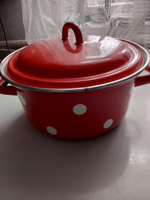 Каструля емальована