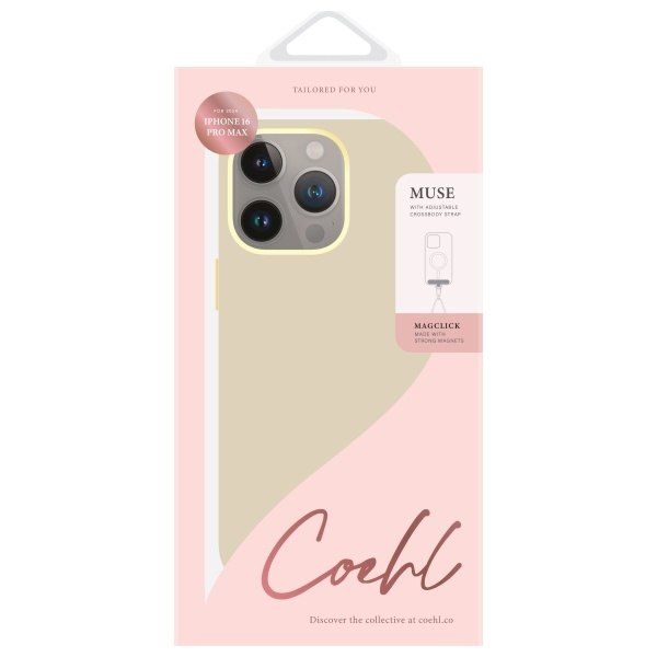 UNIQ etui Coehl Muse i Phone 16 Pro Max 6.9" Magnetic Charging kremowy/cream