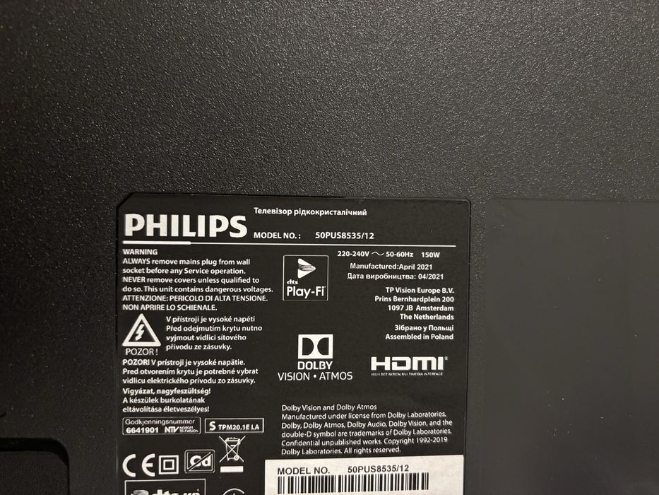 Philips tv the one nowy rozbity
