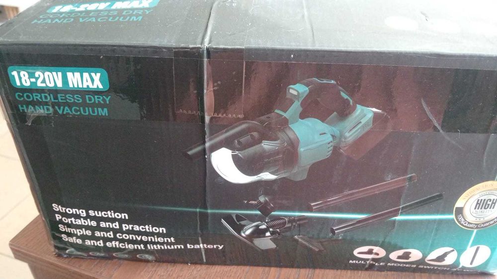 Aspirador de Mão BL 18-20V - NOVO Completo + EXTRA 2 Baterias 21V