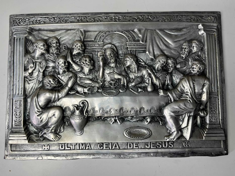 Ultima Ceia de Cristo, alto relevo em "Liga de Estanho"