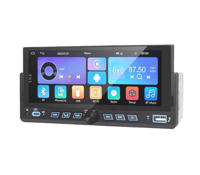 RÁDIO MULTIMÉDIA UNIVERSAL 1 DIN 7" CARPLAY / ANDROID 13 AUTO