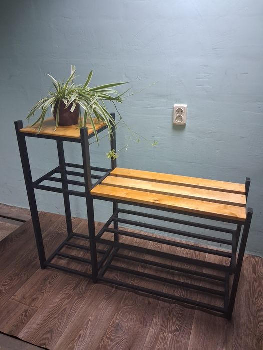 Банкетка для взуття з профільної труби.