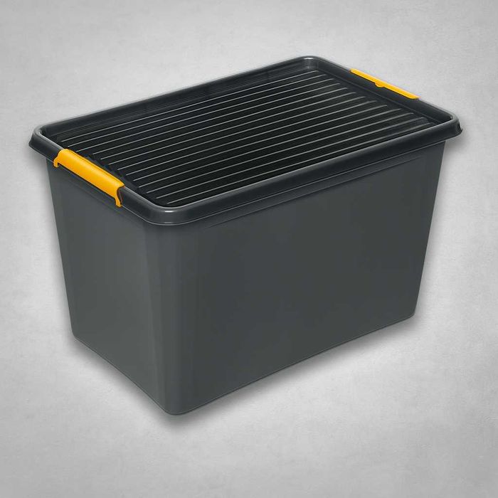 *NOWY* DUŻY POJEMNIK PLASTIKOWY pudełko z pokrywą skrzynia organizer