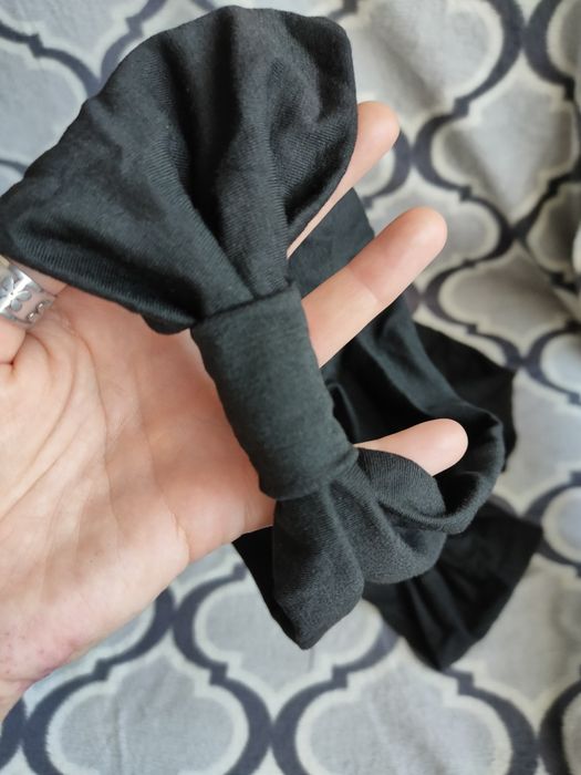 Opaski na głowę szerokie czarne 5sztuk