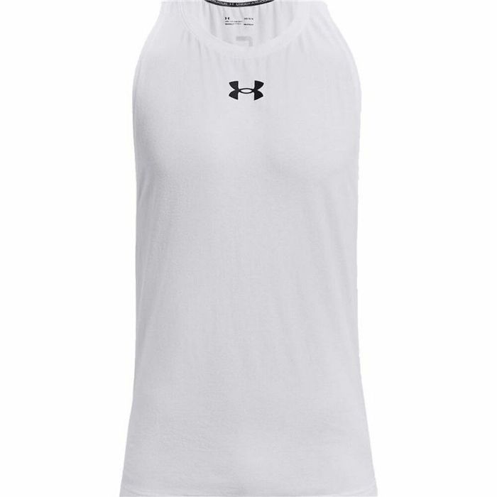 outlet under armour koszulka bez rękawów tank top bawełna l biały