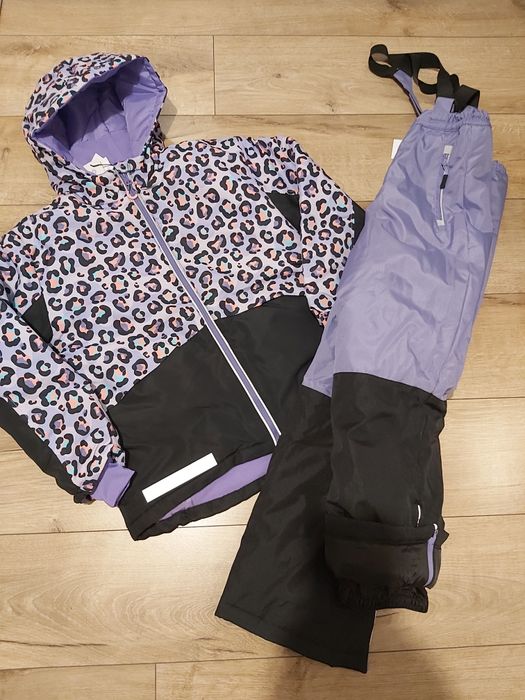 Kombinezon dziewczęcy, zimowy, narciarski,spodnie, kurtka 146