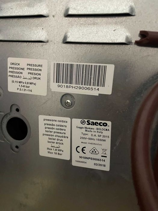 Кавова машина saeco phedra evo espresso