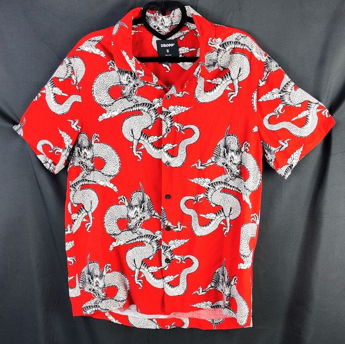 Cropp Koszula S Czerwona Dragon Wiskoza