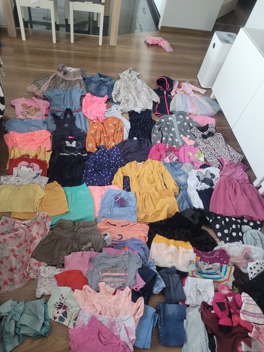 Ponad 100 ubranek dla dziewczynki 110 116 piękne mega paka