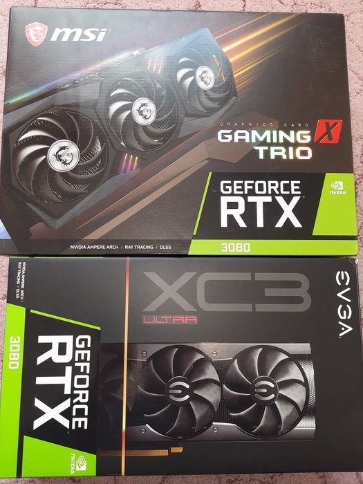 Видеокарта EVGA 3080    MSI.БЕЗ.LHR  КАК НОВАЯ пломба и другие карты
