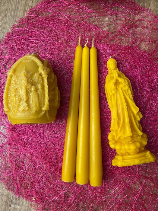 Свічки для дома з пчелиного віску воску