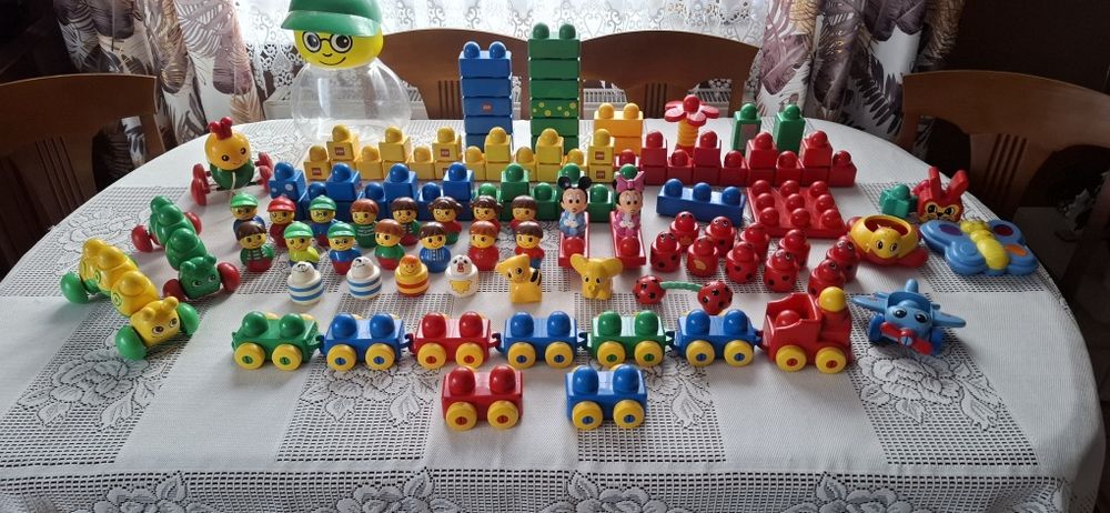 Duży zestaw klocków lego duplo primo.