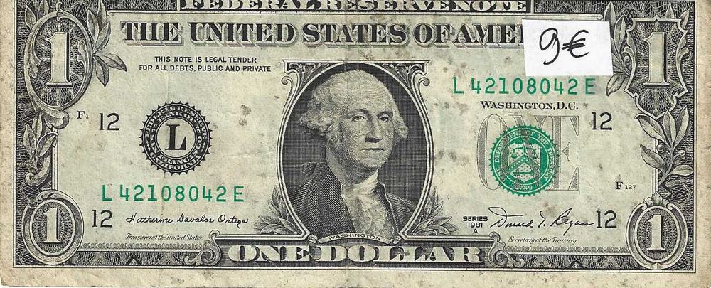 Notas antigas - E.U.A.