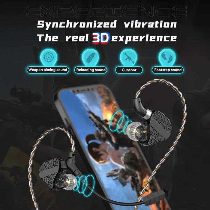 ‼️ TRN Mars - гибридные игровые наушники с микрофоном и кабелем на 2м.